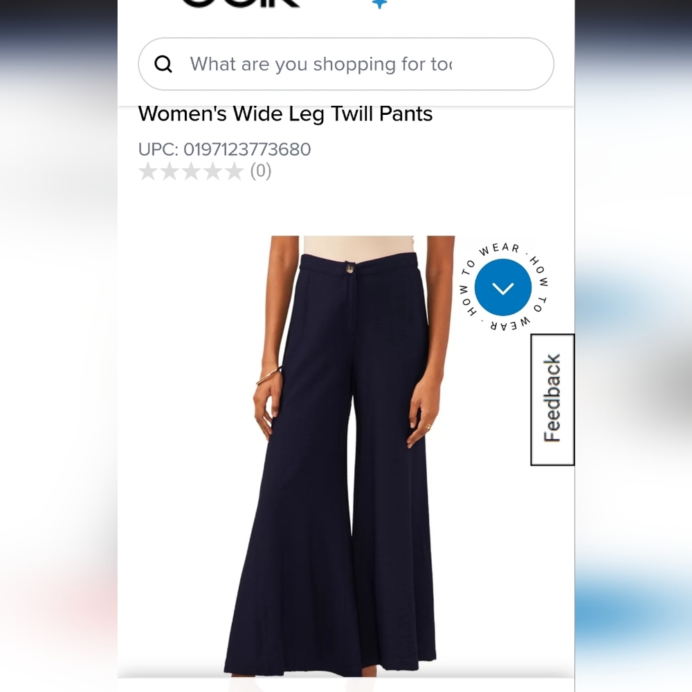 Vince CamutoWomen's Wide Leg Twill Pants